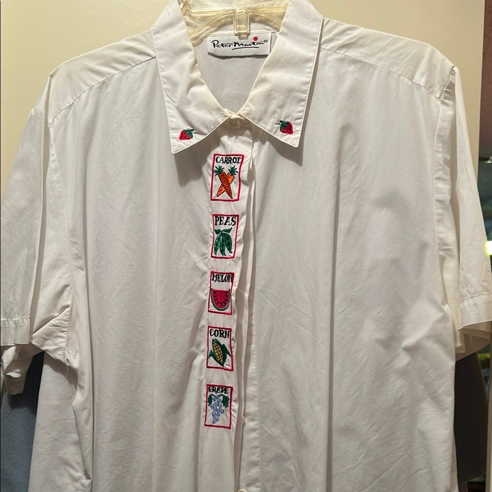 Perry Martin White Embroidered Shirt